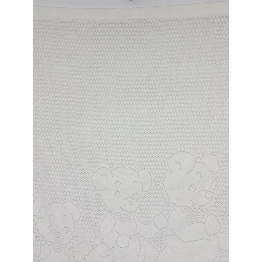 Vintage Three Bears Cotton Lace Baby Blanket 39